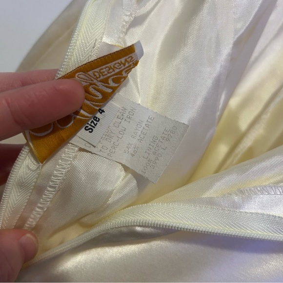 Alyce Design White Spaghetti Strap Open Back Simple Wedding/Prom/Event Dress - Picture 8 of 9